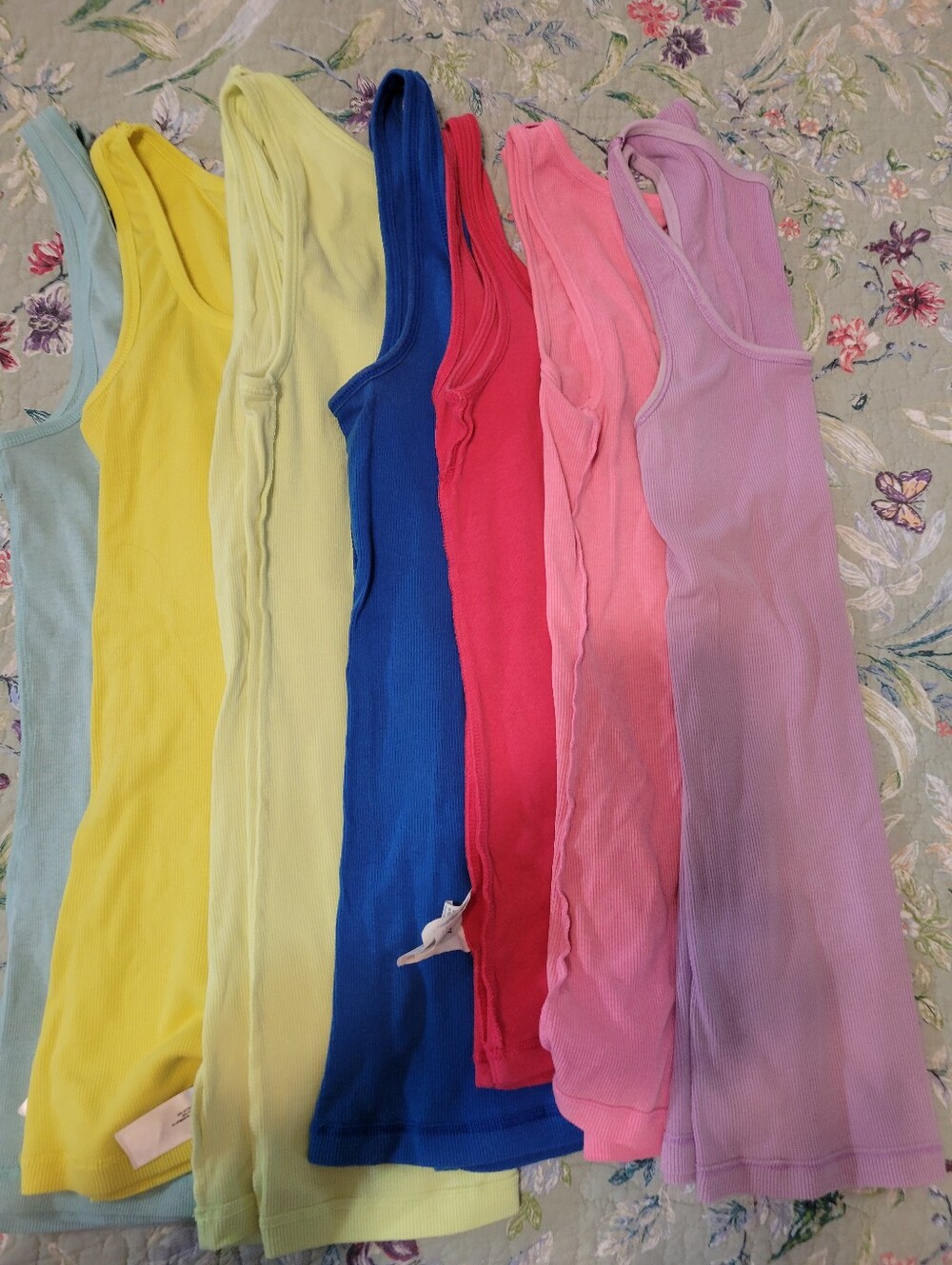 Women’s Ribbed Tank Top - Pastel & Bright Colors